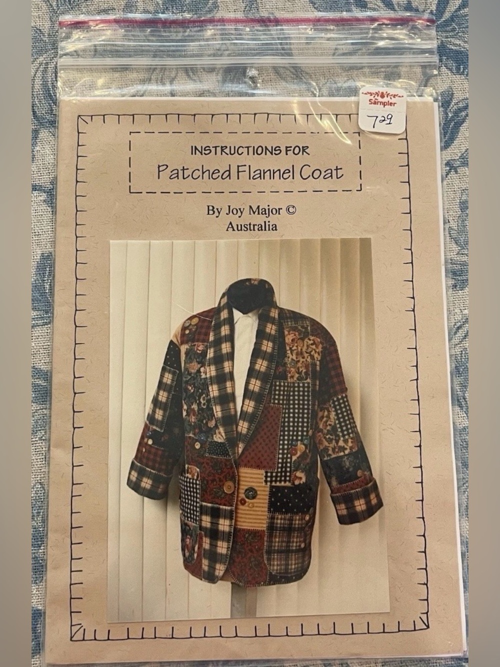 Joy Major Patched Flannel Coat Patchwork Quilt Jacket Sewing Booklet